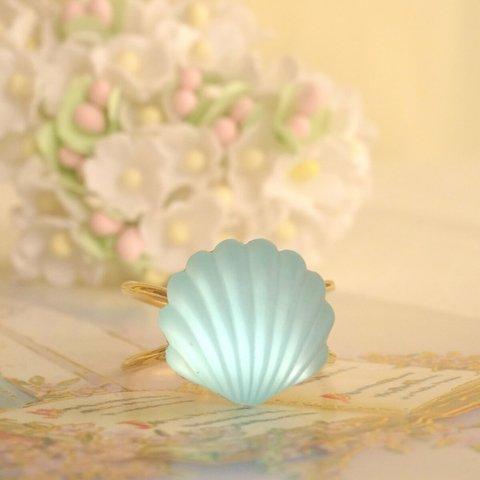 ♡Vintage Shell cabochon ring ♡（noblesse bleue） 
