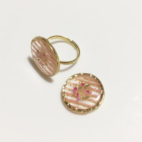 Flower border ring［pink］