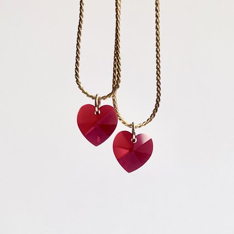 ［久々の更新！価格］Red Heart swarovski Necklace