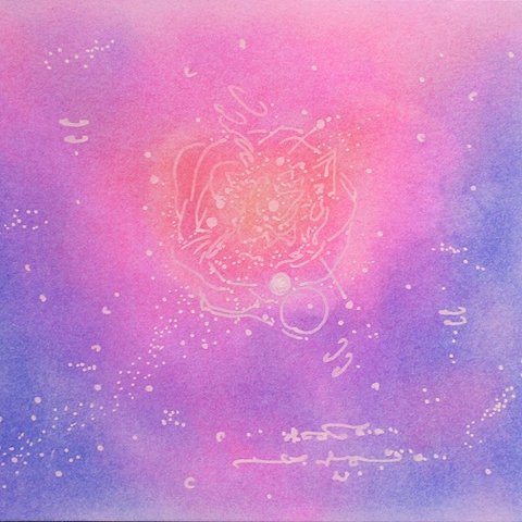 『愛の花』原画パステルアート☆ヒカリのカタチ☆シリーズー絵画のみー