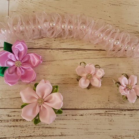 わん子用桜🌸のバレッタ