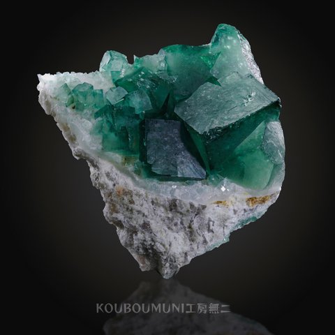 フローライト/カルサイト(Fluorite with Calcite) ◆蛍光◆S00239