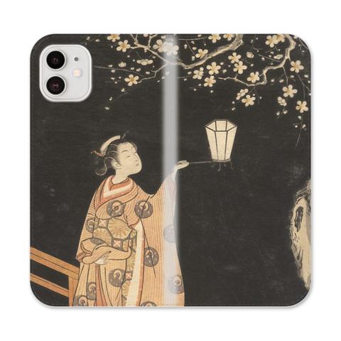 ArtsCollection　iPhoneケース　帯なし手帳型　鈴木春信「夜の梅」