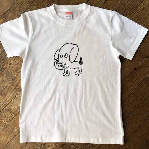 【大人サイズ】のんきなイヌTシャツ（塗りなし）