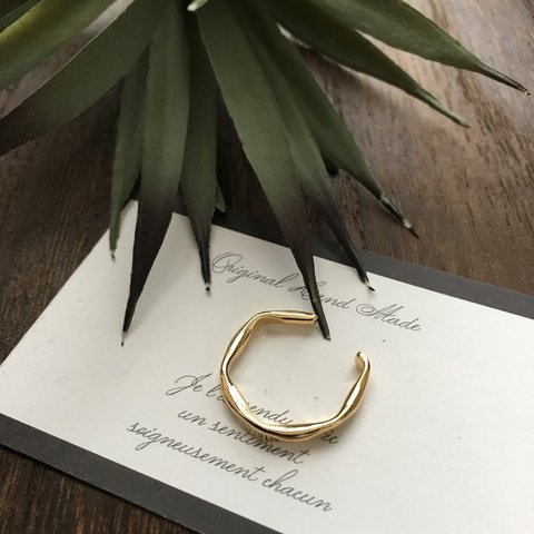 unevenness  ear cuff(mat gold)