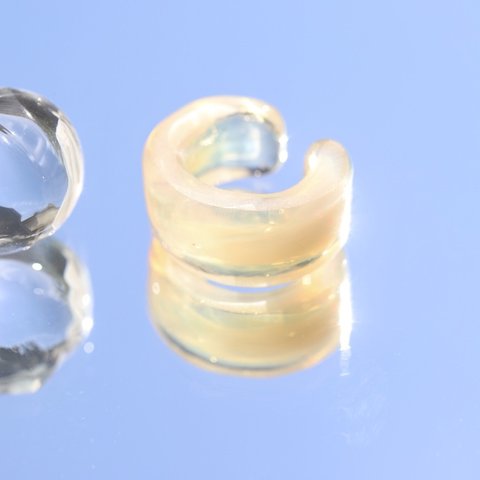 Ear cuff（Golden Moonstone ）：波動玉®【現品一点物】