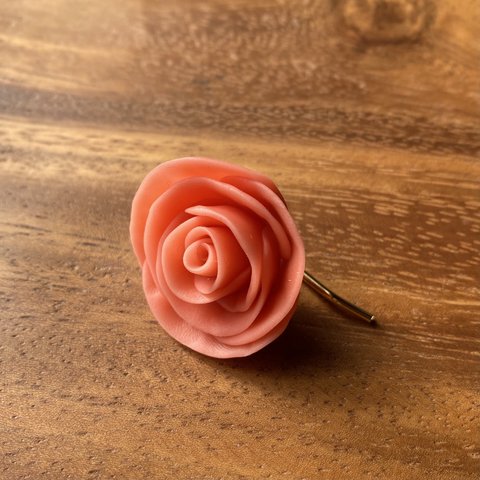 薔薇のポニーフック サーモンピンク
