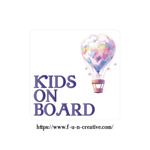 全10色 ステッカー ジャーニーシリーズ ハート KIDS ON BOARD