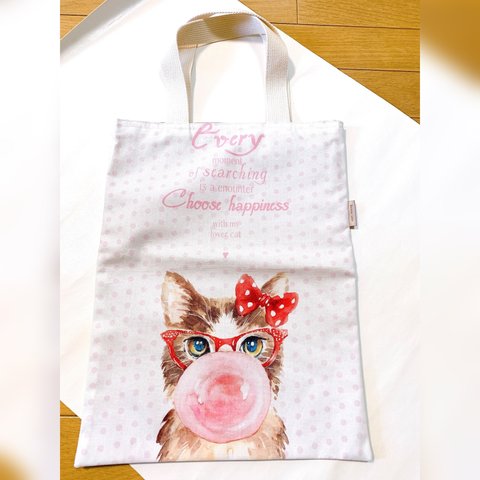 SALE♡⃛ネコ柄トートバッグ　🐈‍⬛送料無料