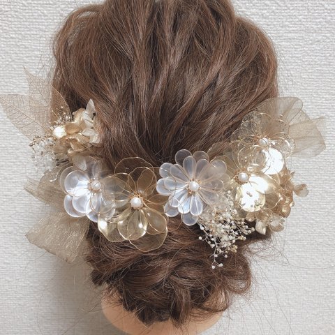 【成人式】✳︎ゴールドふわふわヘアアクセサリーmix✳︎