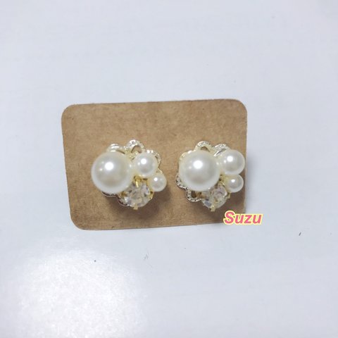 姫ピアス♡ホワイト