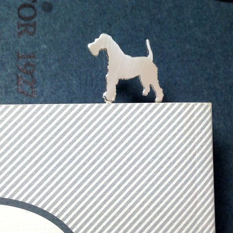 Dog-BookMark-2　シルバーブックマーク　しおり　犬　イヌ