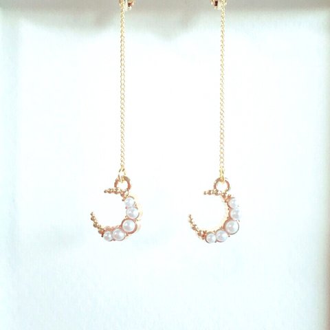 ｐｅａｒｌ ｍｏｏｎ イヤリング （ピアス）卒業&入学シーズンにも♡