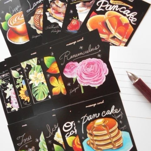 【15枚セット】食べ物 スイーツ カード お花 カード ミニカード セット リモンチェッロ