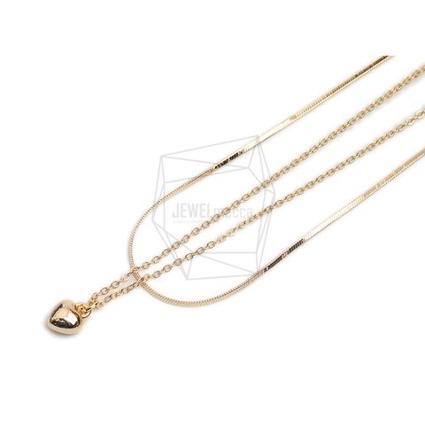 CHN-069-G【1個入り】ダブルネックレスチェーン,Two Chains necklace