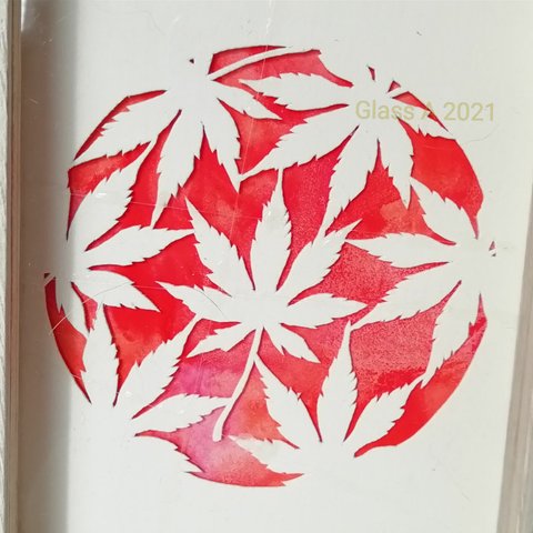 紅葉の切り絵・原画はがきサイズ