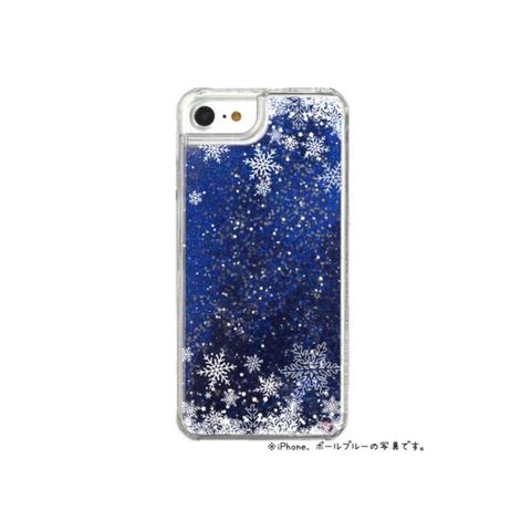 雪の結晶のグリッタースマホケース①