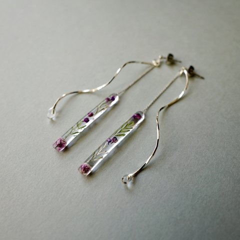 tsuraraピアス(purple)(silver)