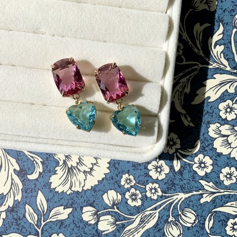  color syrup crystal pierce / earring