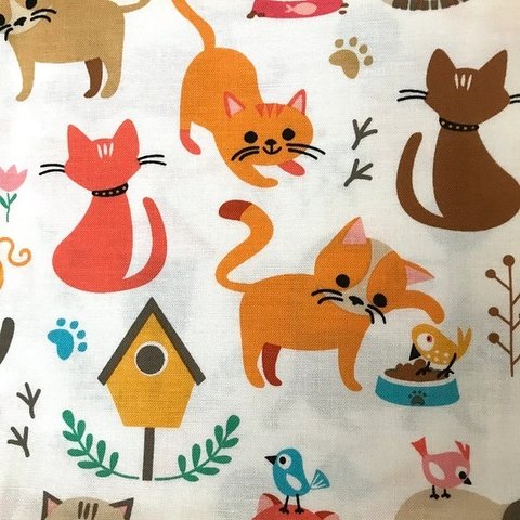 猫ちゃん柄生地＊USAコットン＊可愛い　新入荷