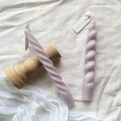 korean spiral candle.〈lavender〉