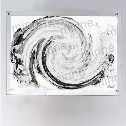 【アートデータ】神秘の渦8（Black & White）