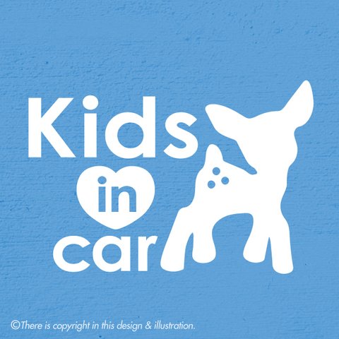 子鹿／バンビ　キッズインカー　kids in car ★ ステッカー