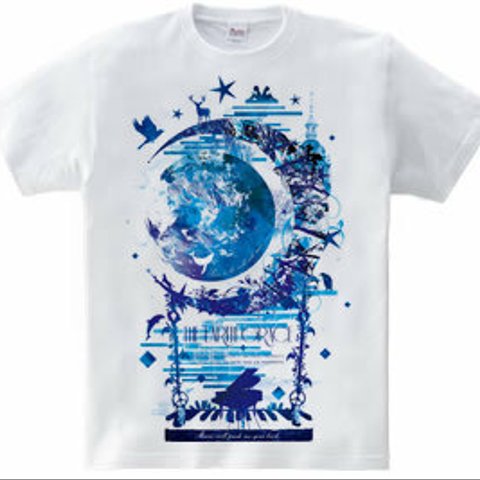 宇宙アートTシャツ「THE EARTH GRACE - AQUABLUE -」