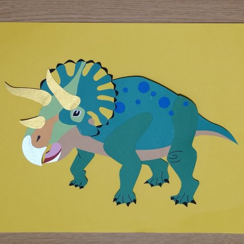 壁面飾り　恐竜　トリケラトプス
