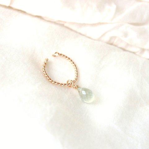 Drop Twist Circle Cuff（プレナイト）-片耳-