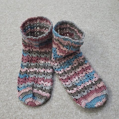 手編み靴下　靴下カバー