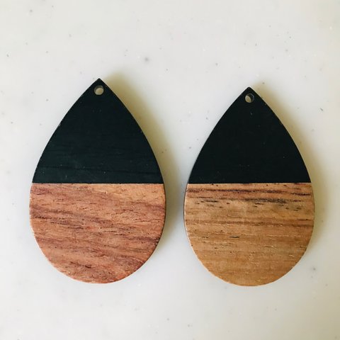  Black Wood Drop Pendant Tops