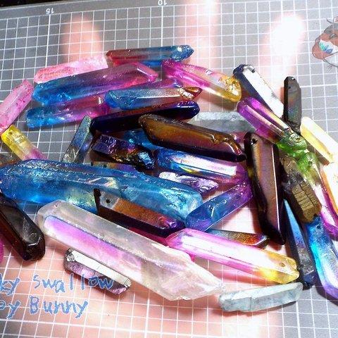 ✅ 福袋セール♪200ｇ Mixオーロラ水晶ポイント氷柱  ♪♪