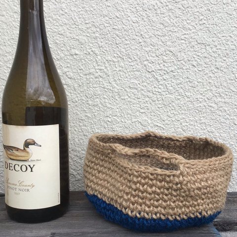 自然バスケ Crochet Jute Basket 