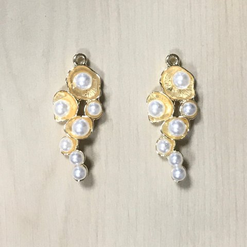 GOLD PEARL FLOWER DESIGN CONNECTOR PARTS