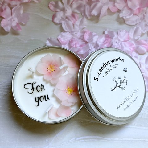 SAKURA TIN candle 桜缶キャンドル