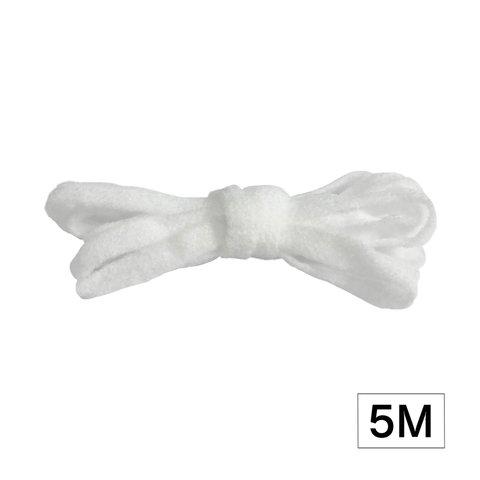 【5m】マスクゴム 平ゴム 紐 ヒモ 柔らかい 幅約5mm カラー カラフル 白 ウーリースピンテープ 18: ホワイト