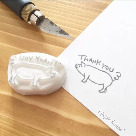 ぶたのthank you はんこ