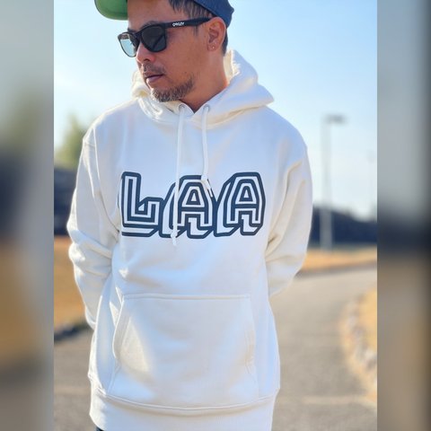 lobo hoodie "LAA"  ユニセックス【ホワイト】