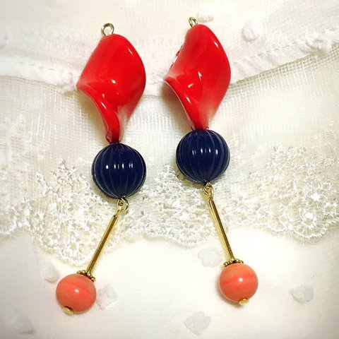 Parisienne　レトロガーリーなロングピアス／イヤリング