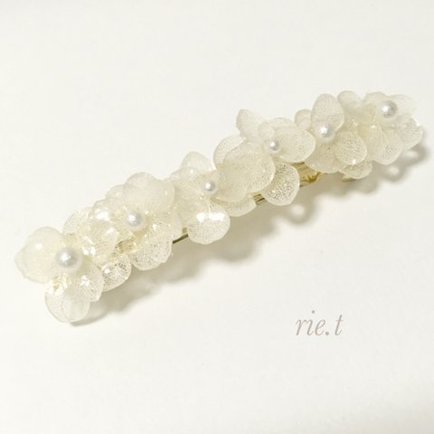 【rie.t】本物の紫陽花♡春色バレッタ