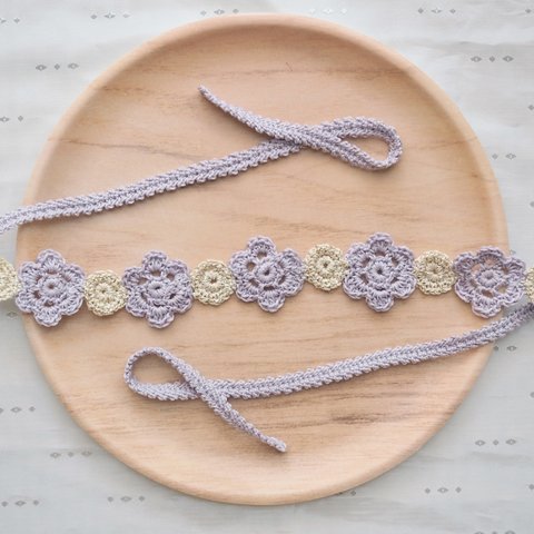 Flower hair band (purple)