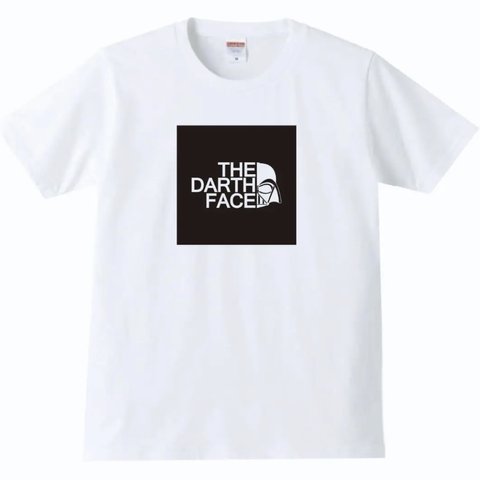 【送料無料】【新品】【5.6oz】新THE DARTH FACE ダースフェイス Tシャツ パロディ おもしろ 白 メンズ サイズ プレゼント
