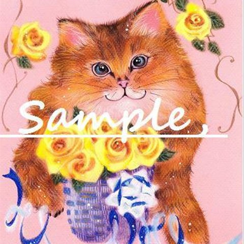 【オーダー】ペット（猫）の似顔絵