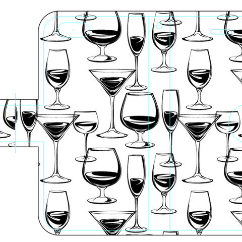 新品送料無料iPhoneケース　手帳型　ワイングラス
