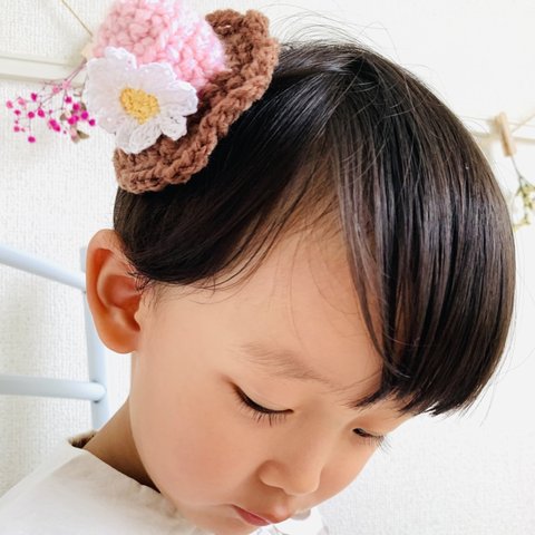 ミニチュア帽子ヘアクリップ