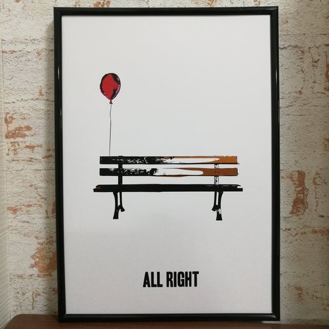 アートポスター　ALL RIGHT