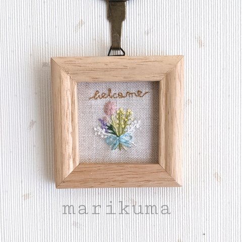 再販【送料無料】Bouquet＊刺繍インテリアフレーム