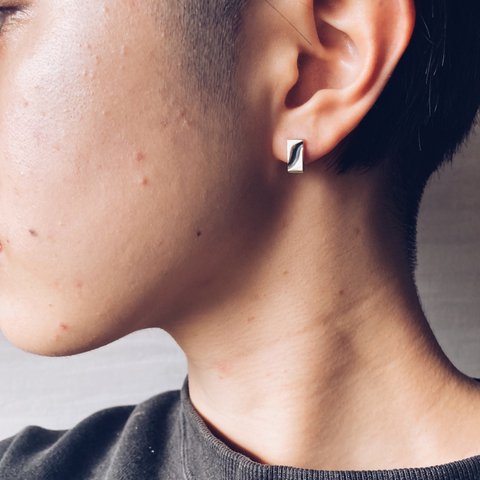 slash earring/pierce 【silver925】/シンプル　華奢　シルバー　シルバー925　シルバーイヤリング　シルバーピアス