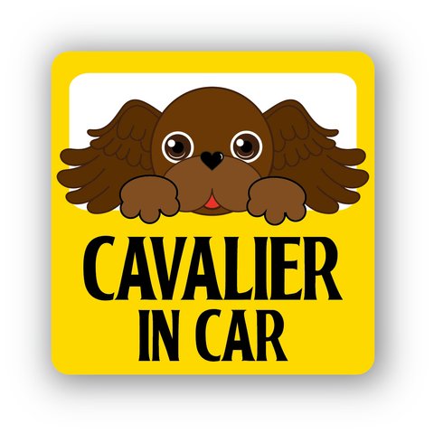 【天使のキャバリア】Cavalier in Carステッカー